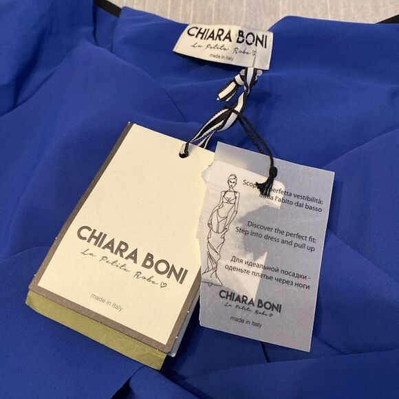 Chiara Boni La Petite Robe Silveria Side Ruffle Gown size 46 - Picture 10 of 11